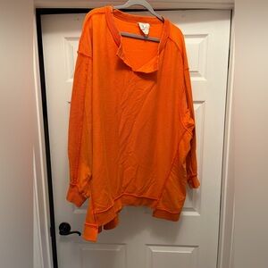 Fantastic Fawn Orange Distressed Sweatshirt